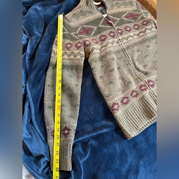 Vintage Ralph Lauren RLX Wool‎ Mockneck Fair Isle Sweater Zip Up - Picture 4 of 7